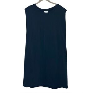 The Drop Mariana  Strong Padded Shoulder Mini Black Dress Womens XXL